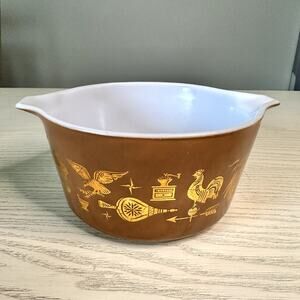 PYREX Early American Wheat Casserole Baking Dish Vintage 1 Quart